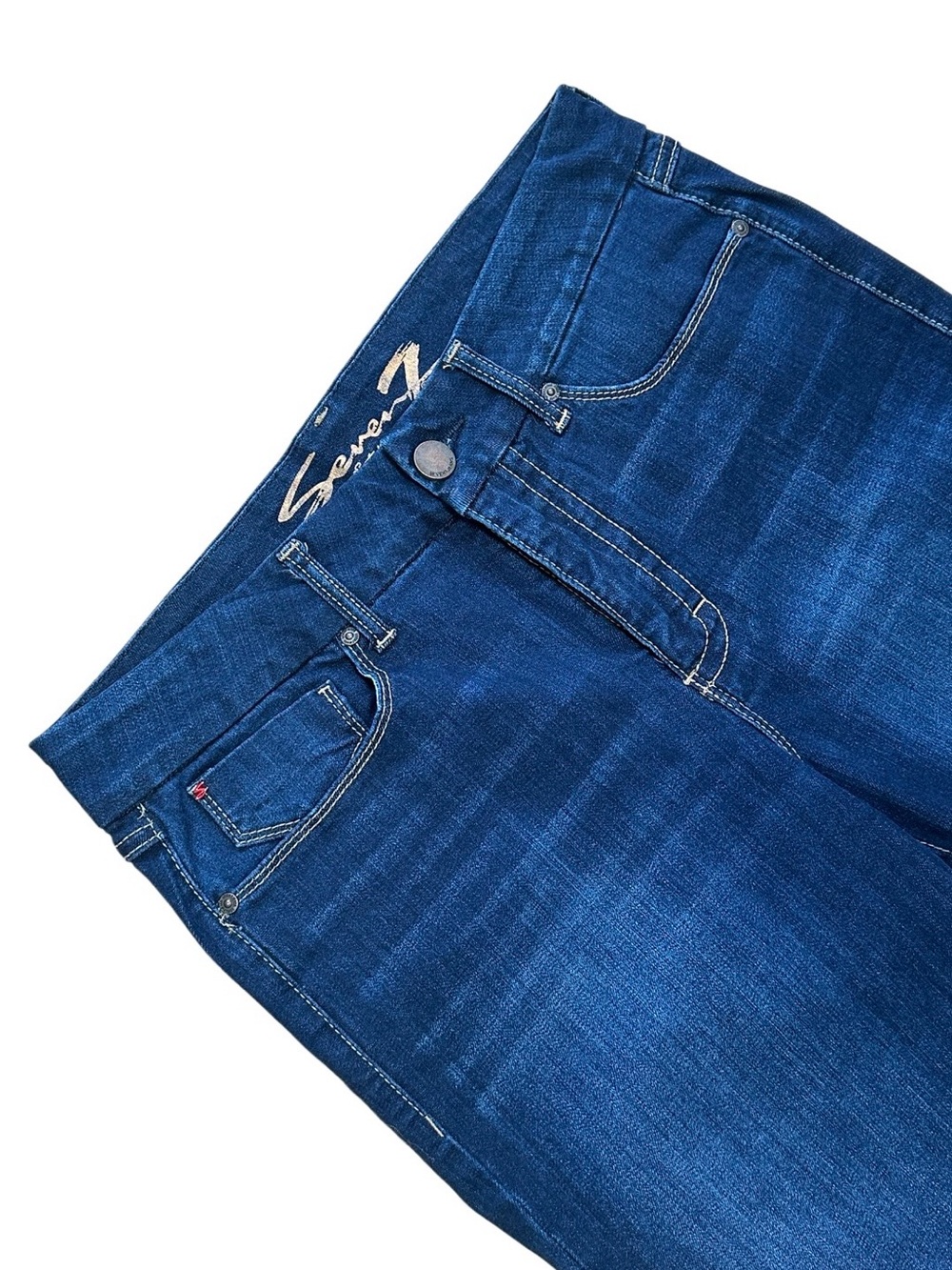 Seven7 Women’s Indigo Straight Leg Tummyless Skinny Jeans Size 14 EUC